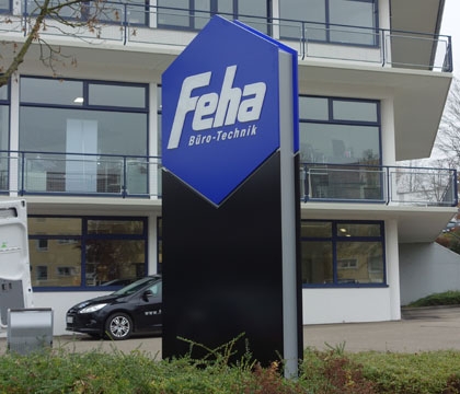 Werbestele FEHA Büro-Technik GmbH