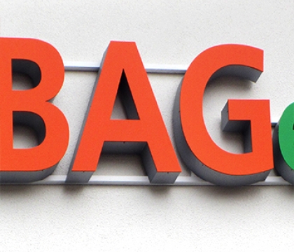 Leuchtreklame EGOLIGHT 4 BAGeno Raiffeisen eG