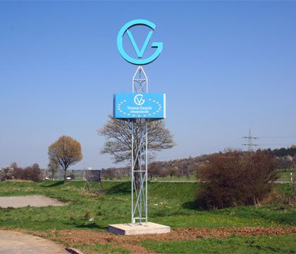 Werbestele Vincenzo Gargiulo Extrusionstechnik