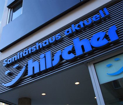 Leuchtreklame EGOLIGHT 4 Sanitätshaus aktuell Hilscher