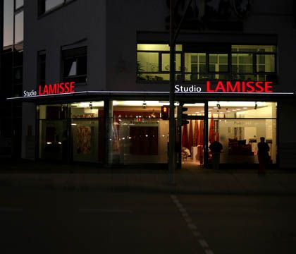 Leuchtreklame EGOLIGHT 4 Raumausstattung Studio Lamisse