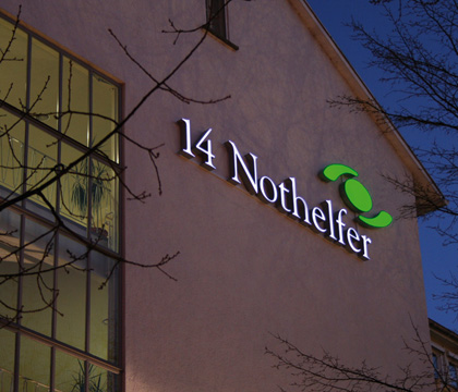 Leuchtreklame EGOLIGHT 4 Stadt Weingarten<br />Krankenhaus 14 Nothelfer GmbH