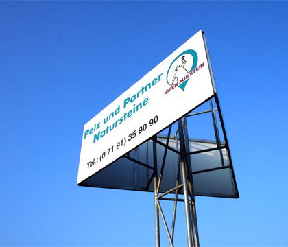 Werbestele Pelz und Partner